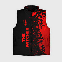 Женский жилет The Witcher - red gradient по-вертикали, цвет: 3D-черный