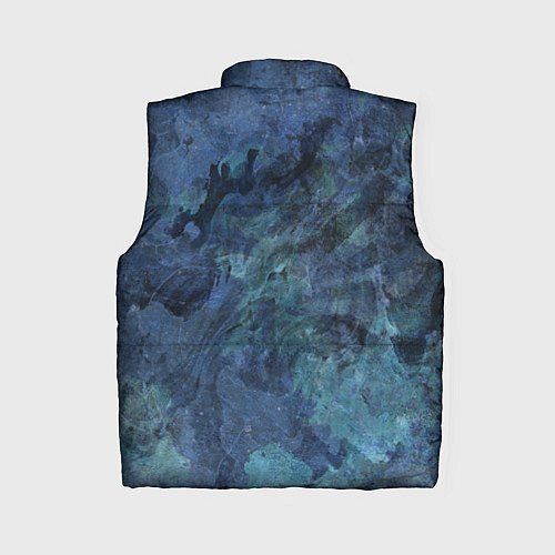 Женский жилет Абстракция - dark blue sea stone / 3D-Черный – фото 2