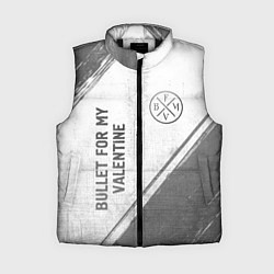 Женский жилет Bullet For My Valentine - white gradient вертикаль, цвет: 3D-черный