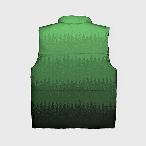 Женский жилет Зеленый градиент текстурные полосы / 3D-Черный – фото 2
