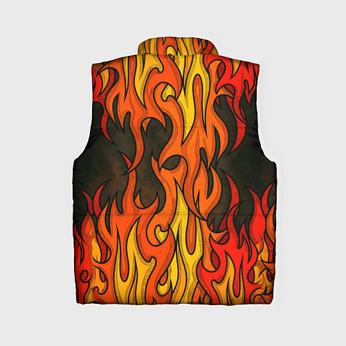 Женский жилет Языки пламени арт / 3D-Черный – фото 2