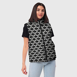 Женский жилет Кольчуга крупная - паттерн, цвет: 3D-красный — фото 2