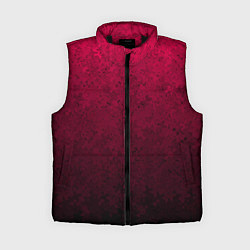 Женский жилет Текстурный тёмно-розовый градиент, цвет: 3D-черный