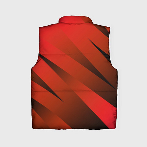Женский жилет Красно-коричневый абстрактные полосы / 3D-Черный – фото 2