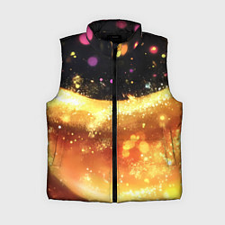 Женский жилет Черно-золотой фон текстуры с блеском, цвет: 3D-черный