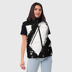 Женский жилет Color black white, цвет: 3D-черный — фото 2