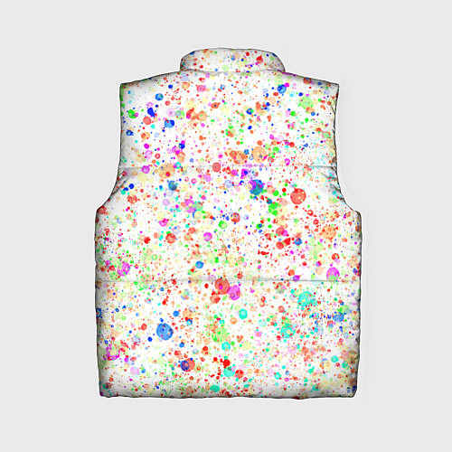 Женский жилет Белый с разноцветными брызгами / 3D-Красный – фото 2
