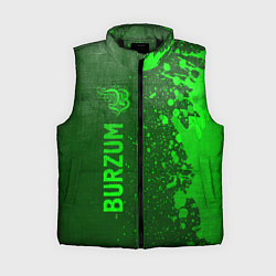 Женский жилет Burzum - green gradient по-вертикали, цвет: 3D-черный