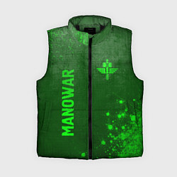 Женский жилет Manowar - green gradient вертикально, цвет: 3D-черный