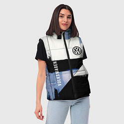 Женский жилет Volkswagen логотип, цвет: 3D-черный — фото 2