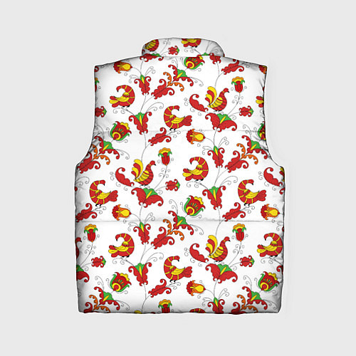 Женский жилет Русский народный орнамент в стиле росписей Северно / 3D-Черный – фото 2