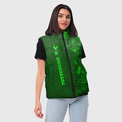 Женский жилет Tottenham - green gradient по-вертикали, цвет: 3D-черный — фото 2