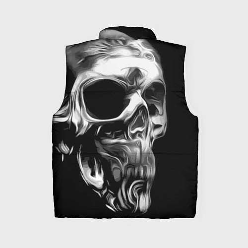 Женский жилет Стилизованный череп / 3D-Черный – фото 2