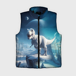 Женский жилет Снежный динозавр - история вымирания, цвет: 3D-черный