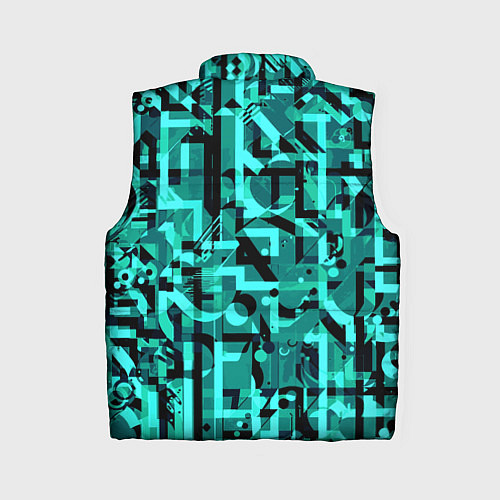 Женский жилет Неоновый голубой объёмный эффект / 3D-Черный – фото 2