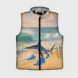 Женский жилет Тралалеро тралала мем, цвет: 3D-черный