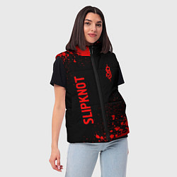 Женский жилет Slipknot - red gradient вертикально, цвет: 3D-черный — фото 2
