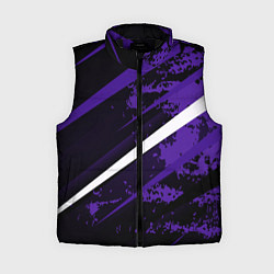 Женский жилет Color black purple line