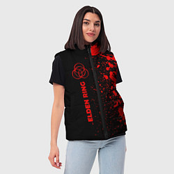 Женский жилет Elden Ring - red gradient по-вертикали, цвет: 3D-черный — фото 2