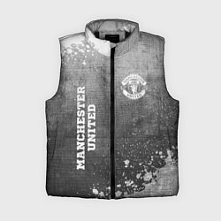 Женский жилет Manchester United - grey gradient вертикально, цвет: 3D-черный