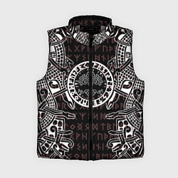 Женский жилет Дерево жизни и древние руны, цвет: 3D-светло-серый