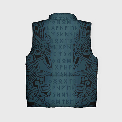 Женский жилет Руны и скандинавская татуировка Одина / 3D-Черный – фото 2