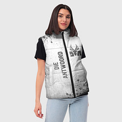 Женский жилет Die Antwoord - white gradient вертикально, цвет: 3D-черный — фото 2