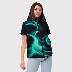 Женский жилет Color turquoise black, цвет: 3D-черный — фото 2