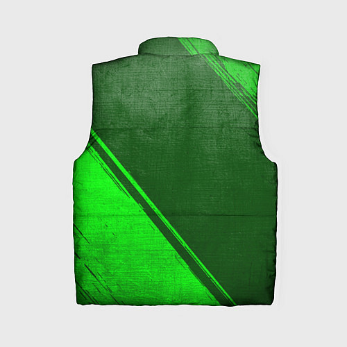 Женский жилет Borussia - green gradient вертикально / 3D-Черный – фото 2