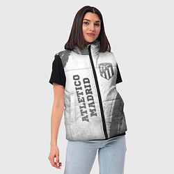 Женский жилет Atletico Madrid - white gradient вертикально, цвет: 3D-черный — фото 2