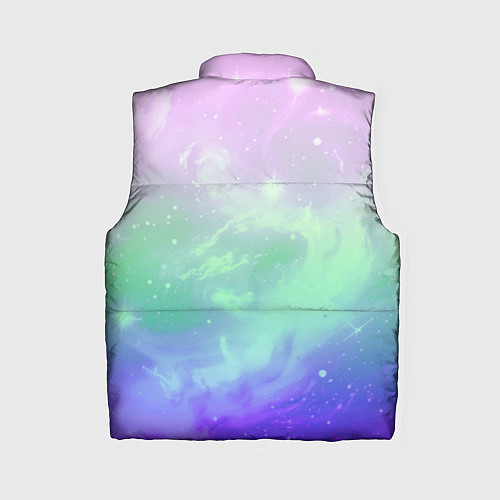 Женский жилет Космический бледный розово-синий / 3D-Черный – фото 2