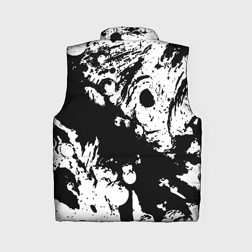 Женский жилет Чёрный с белой абстракцией / 3D-Черный – фото 2