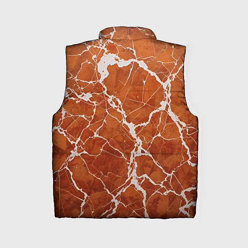 Женский жилет Темно-оранжевый мрамор / 3D-Черный – фото 2