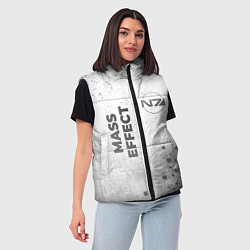 Женский жилет Mass Effect - white gradient вертикально, цвет: 3D-черный — фото 2