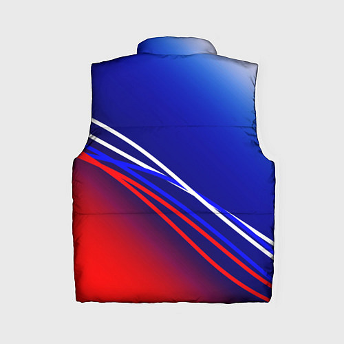 Женский жилет Герб России и градиент бело-сине-красный / 3D-Черный – фото 2