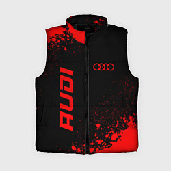 Женский жилет Audi - red gradient вертикально, цвет: 3D-черный