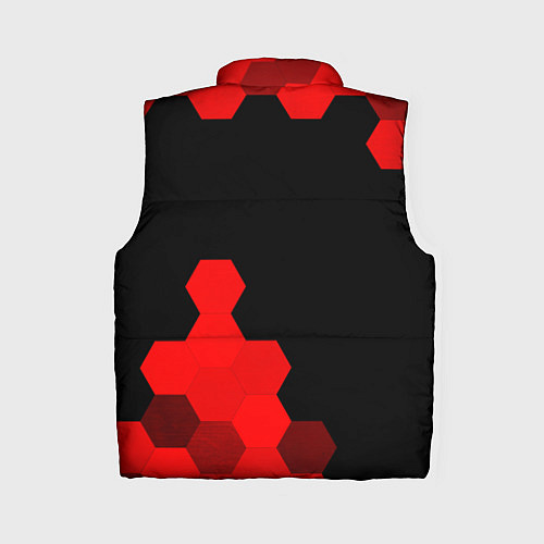 Женский жилет Among Us - red gradient вертикально / 3D-Черный – фото 2