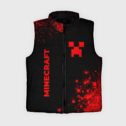 Женский жилет Minecraft - red gradient вертикально, цвет: 3D-черный