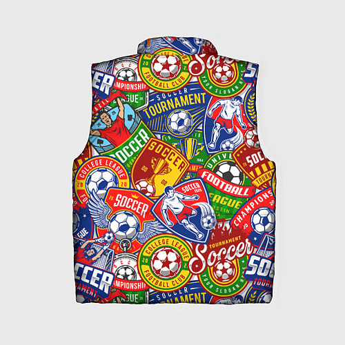 Женский жилет Футбольные лиги паттерн / 3D-Черный – фото 2