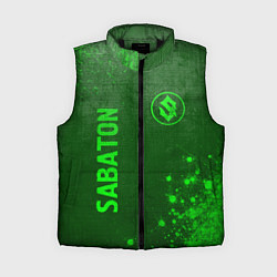 Женский жилет Sabaton - green gradient вертикально, цвет: 3D-черный
