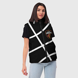 Женский жилет Кливленд Кавальерс текстура мяча, цвет: 3D-черный — фото 2