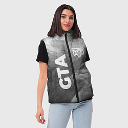 Женский жилет GTA - grey gradient вертикально, цвет: 3D-черный — фото 2