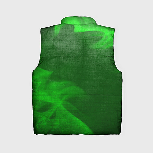 Женский жилет God of War - green gradient вертикально / 3D-Черный – фото 2