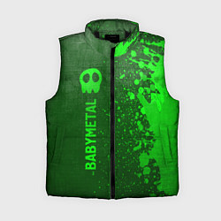 Женский жилет Babymetal - green gradient по-вертикали, цвет: 3D-черный
