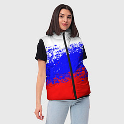 Женский жилет Патриот - флаг, цвет: 3D-черный — фото 2