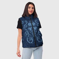 Женский жилет Викинг орнамент, цвет: 3D-черный — фото 2