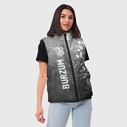 Женский жилет Burzum - grey gradient по-вертикали, цвет: 3D-черный — фото 2
