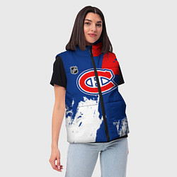 Женский жилет Монреаль Канадиенс - брызги краски, цвет: 3D-черный — фото 2