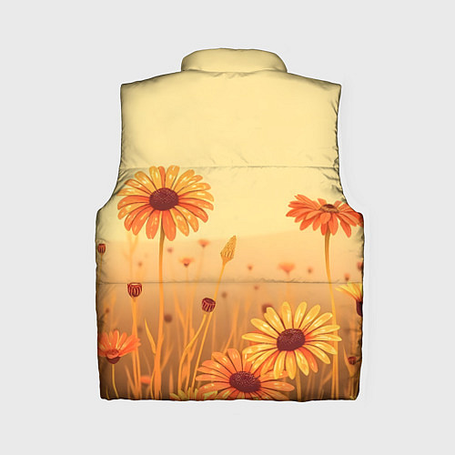 Женский жилет Цветы на закате / 3D-Черный – фото 2