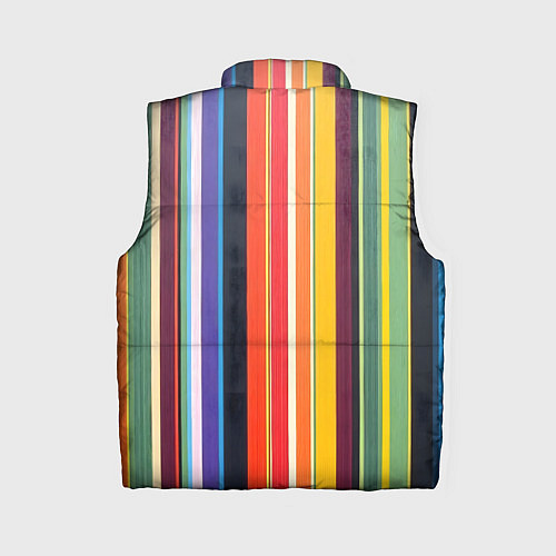 Женский жилет Разноцветная полоска / 3D-Черный – фото 2